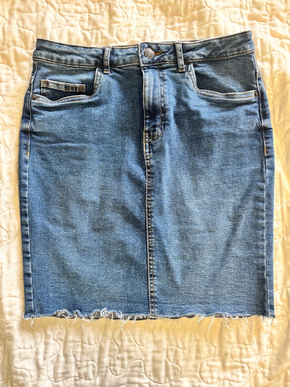 Noisy May Callie High Waisted Denim Skirt - medium